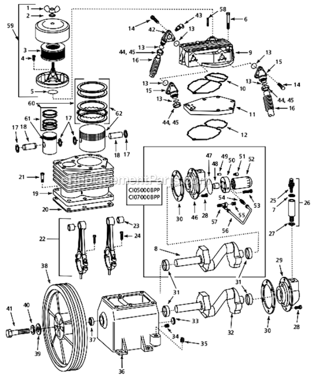 Page A Diagram and Parts List for TF2101  Campbell Hausfeld Compressor